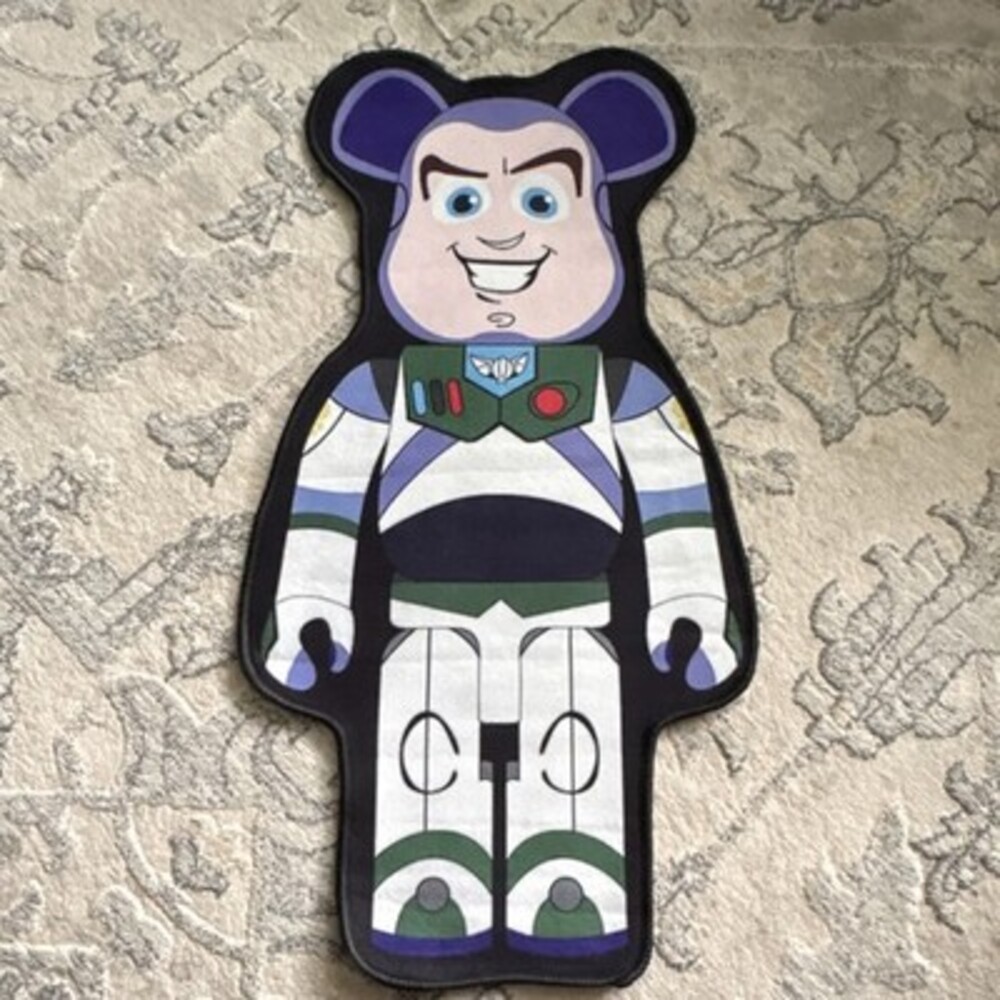 Bearbrick Buzz Lightyear Cartoon Multicolor  Novelty Floor Mat, Character Rug
